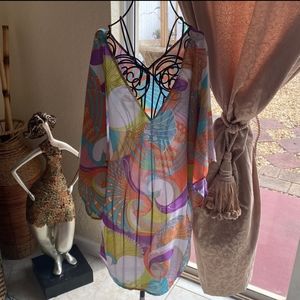 Josh Brody sheer mod tunic top cover up